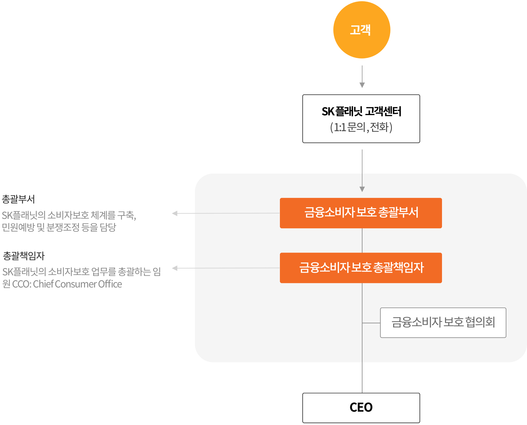 소비자 보호 조직도 상세 이미지